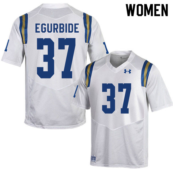 Women #37 Lucas Egurbide UCLA Bruins College Football Jerseys Sale-White - Click Image to Close